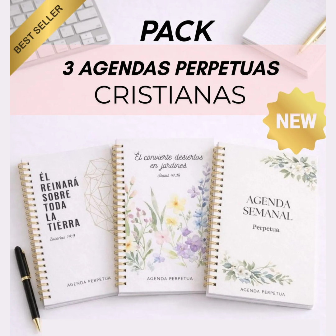 Colección 3 Agendas Cristianas ✨